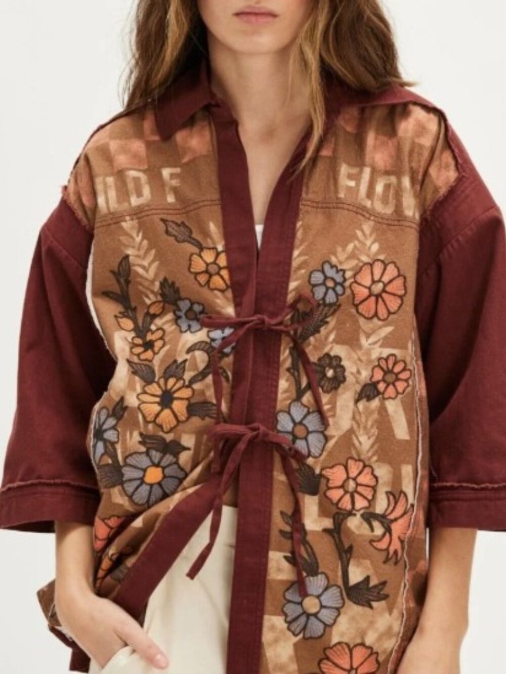 We The Free Pressed In Flowers Kimono
